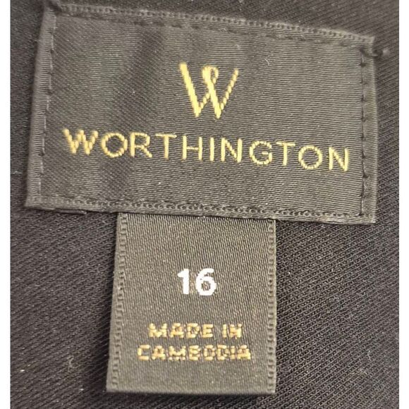 Worthington Women's Black Poly/Rayon/Spandex Lined Pencil Straight Skirt - Picture 10 of 10